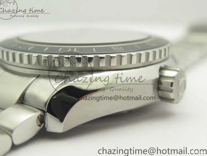 0306 Planet Ocean 600M Co-Axial GMT 43.5mm VSF 1:1 Best Edition Black Dial Orange Markers on SS Bracelet A8605 Super Clone Elegant 8024